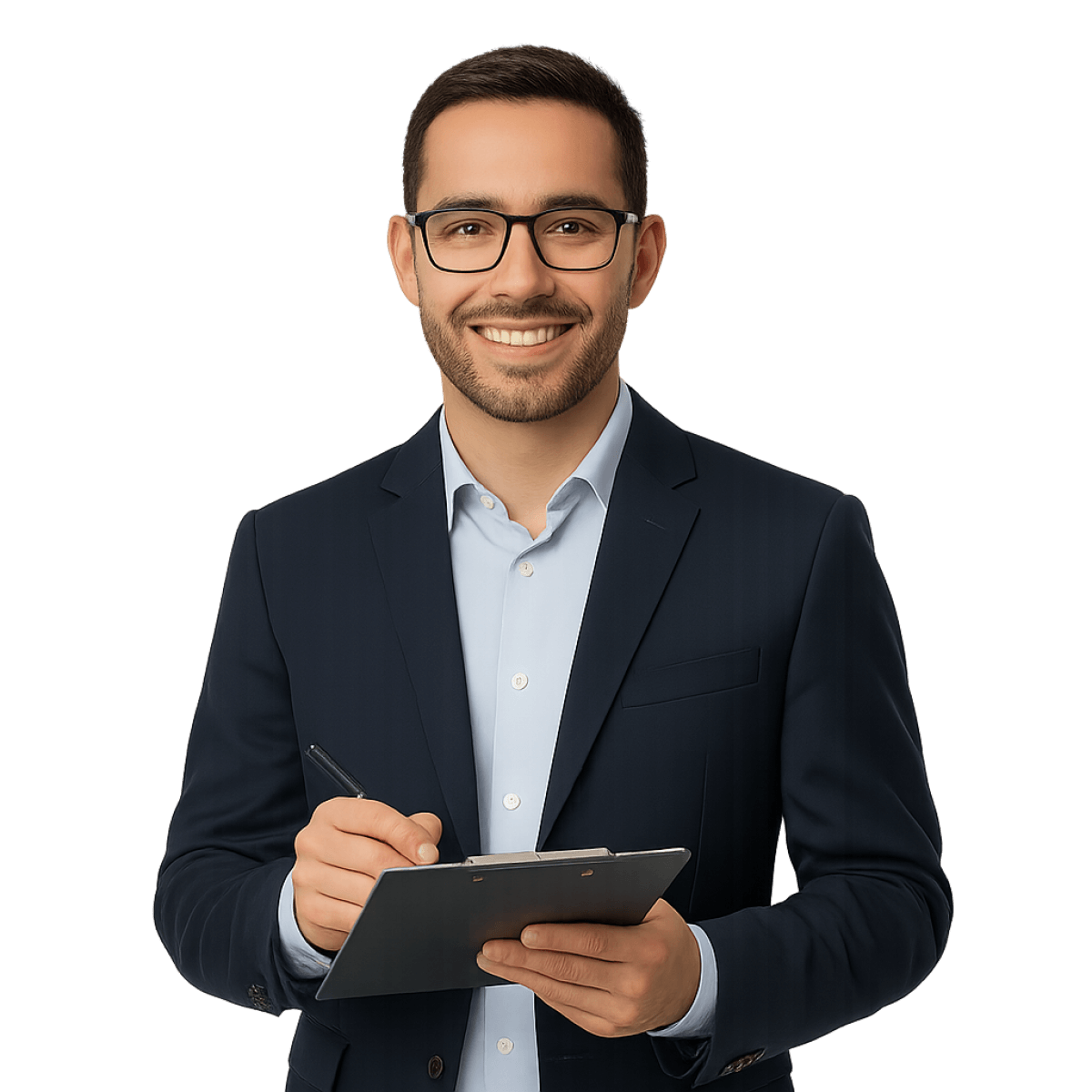 Reclutador tomando notas durante entrevista de selección digital